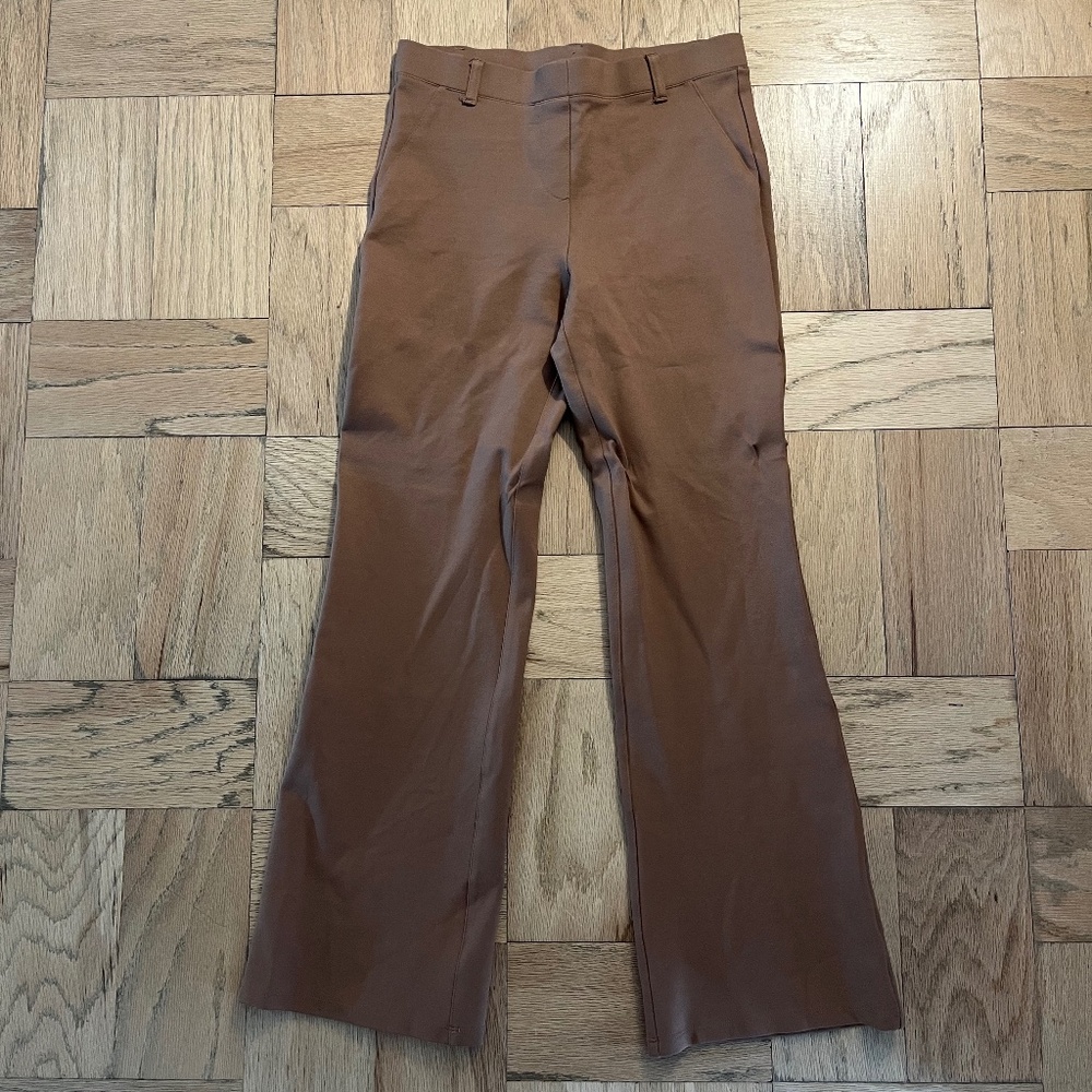 QUINCE Ultra-Stretch Ponte Bootcut Pants - Roasted Pecan, 28" Inseam, Size S - Picture 7 of 8